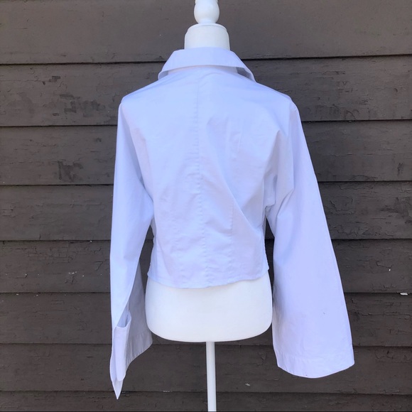 Aviva on Earth cool cotton cropped top with oversized sleeves - Picture 5 of 9